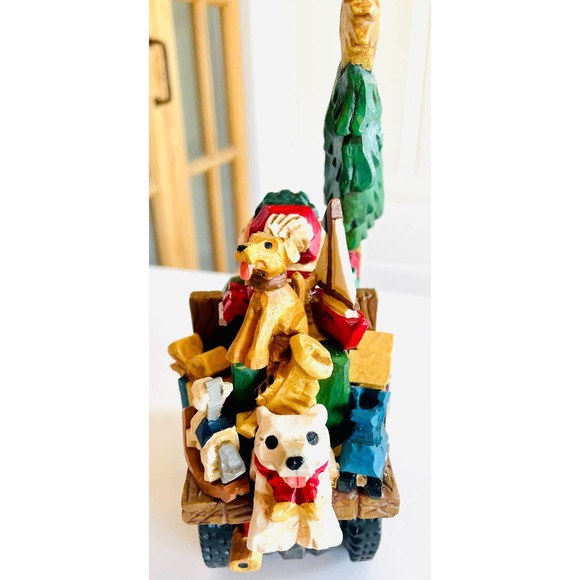 Vintage David Frykman Toy Music Box Santa Truck Christmas Tree 3D 1999 - Picture 6 of 8